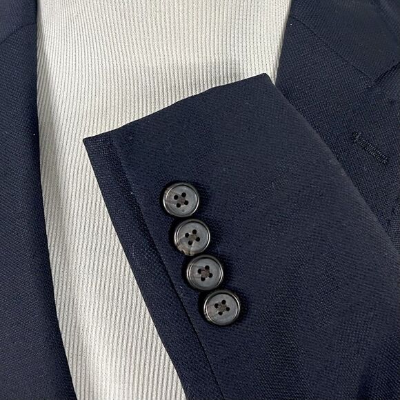 LRL Ralph Lauren 40R Sport Coat Wool Blend Black Knit Two Button Double Vented - Picture 5 of 8